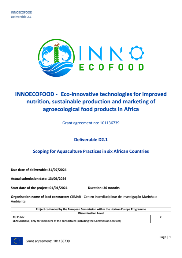 D2.1 Scoping Report on Pilot Sites